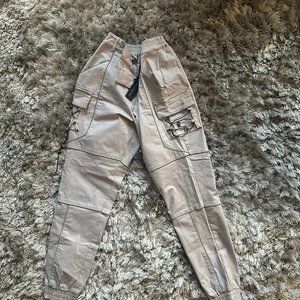Reflective Piped Cargo Pants - Iced Grey